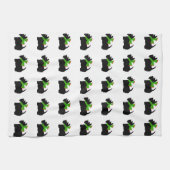 Scottish Terrier Merry Christmas Kariert Geschirrtuch (Horizontal)