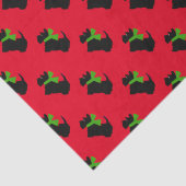 Scottish Terrier Merry Christmas Kariert Seidenpapier (Detail)