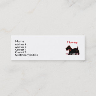 Scottish Terrier Mini Visitenkarte