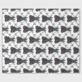 Scottish Terrier mit Black Scroll Geschenkpapier (Flach)