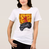 Scottish Terrier mit Lion Rampant Tri-Blend Shirt (Vorderseite)