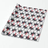 Scottish Terrier mit Red Scarf Geschenkpapier (Ungerollt)