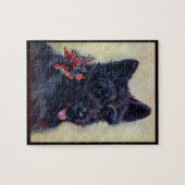 Scottish Terrier mit Tartan und Heather Puzzle (Horizontal)