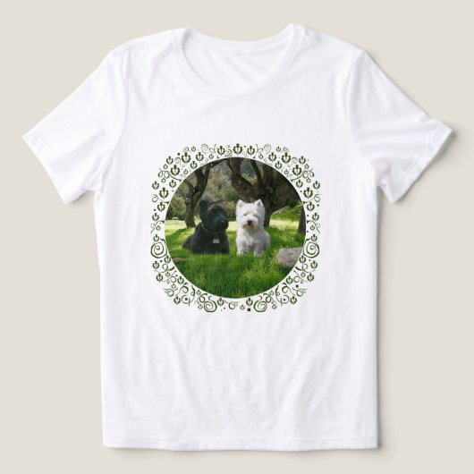 Scottish Terrier mit Westie Tri-Blend Shirt (Design Vorderseite)