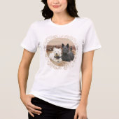Scottish Terrier mit Westie Tri-Blend Shirt (Vorderseite)