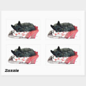 Scottish Terrier Napping Rechteckiger Aufkleber (Blatt)