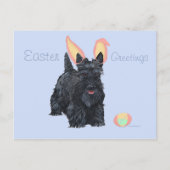 Scottish Terrier Oaster Feiertagspostkarte (Vorderseite)