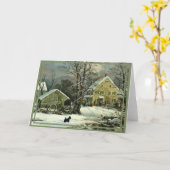 Scottish Terrier Old Fashioned Winter Karte (Gelbe Blume)