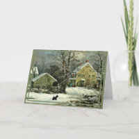 Scottish Terrier Old Fashioned Winter