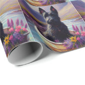 Scottish Terrier on a Paddle: Ein Landschaftliches Geschenkpapier (Rolleneckpunkt)