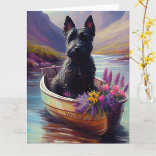 Scottish Terrier on a Paddle: Ein Landschaftliches Karte