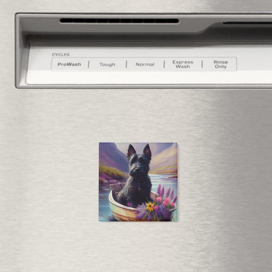 Scottish Terrier on a Paddle: Ein Landschaftliches Magnet (In Situ (Geschirrspüler))