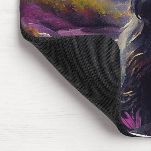 Scottish Terrier on a Paddle: Ein Landschaftliches Mousepad (Ecke)
