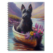 Scottish Terrier on a Paddle: Ein Landschaftliches Notizblock (Vorderseite)
