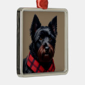 Scottish Terrier Ornament Aus Metall (Rechts)