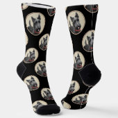 Scottish Terrier Painting Black Original Dog Art Socken (Gewinkelt)