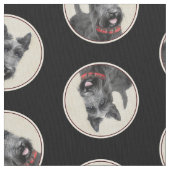 Scottish Terrier Painting Black Original Dog Art Stoff (Nahaufnahme)