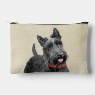 Scottish Terrier Painting Black Original Dog Art Zubehörtasche