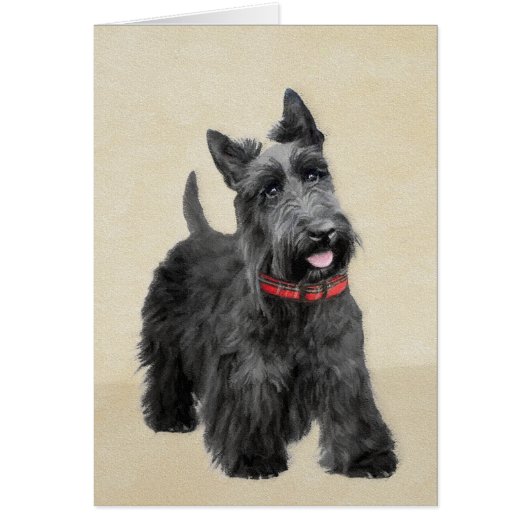 Scottish Terrier Painting - Niedliche Original Dog (Vorne)
