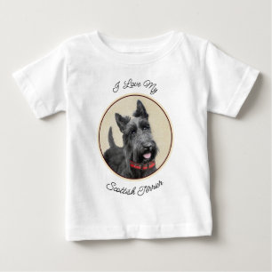 Scottish Terrier Painting - Niedliche Original Dog Baby T-shirt