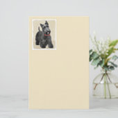 Scottish Terrier Painting - Niedliche Original Dog Briefpapier (Stehend Vorderseite)
