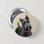 Scottish Terrier Painting - Niedliche Original Dog Button (Vorne & Hinten)