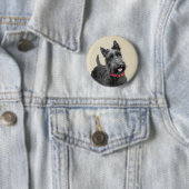 Scottish Terrier Painting - Niedliche Original Dog Button (Beispiel)