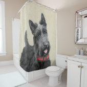 Scottish Terrier Painting - Niedliche Original Dog Duschvorhang (Beispiel)