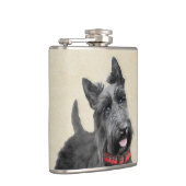 Scottish Terrier Painting - Niedliche Original Dog Flachmann (Rechts)