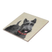 Scottish Terrier Painting - Niedliche Original Dog Fliese (Seite)