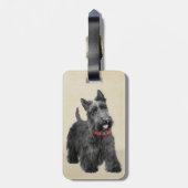 Scottish Terrier Painting - Niedliche Original Dog Gepäckanhänger (Rückseite vertikal)