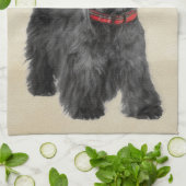 Scottish Terrier Painting - Niedliche Original Dog Geschirrtuch (Gefaltet)