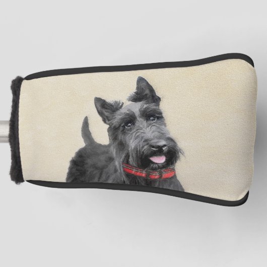 Scottish Terrier Painting - Niedliche Original Dog Golf Headcover (Vorderseite)