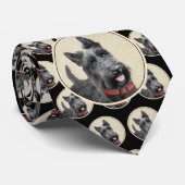 Scottish Terrier Painting - Niedliche Original Dog Krawatte (Gerollt)