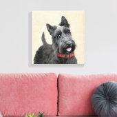 Scottish Terrier Painting - Niedliche Original Dog Leinwanddruck (Insitu (Wohnzimmer))