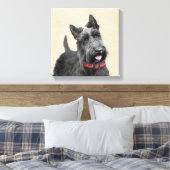 Scottish Terrier Painting - Niedliche Original Dog Leinwanddruck (Insitu (Schlafzimmer))