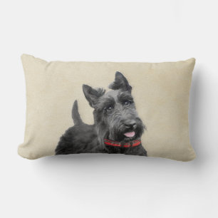 Scottish Terrier Painting - Niedliche Original Dog Lendenkissen