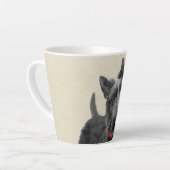 Scottish Terrier Painting - Niedliche Original Dog Milchtasse (Linke Ecke)
