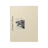 Scottish Terrier Painting - Niedliche Original Dog Notizblock (Rotiert)