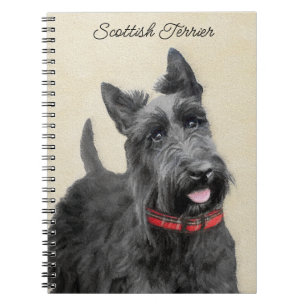 Scottish Terrier Painting - Niedliche Original Dog Notizblock