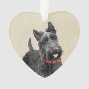 Scottish Terrier Painting - Niedliche Original Dog Ornament