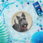 Scottish Terrier Painting - Niedliche Original Dog Pappteller (Party)