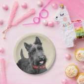 Scottish Terrier Painting - Niedliche Original Dog Pappteller (Party)