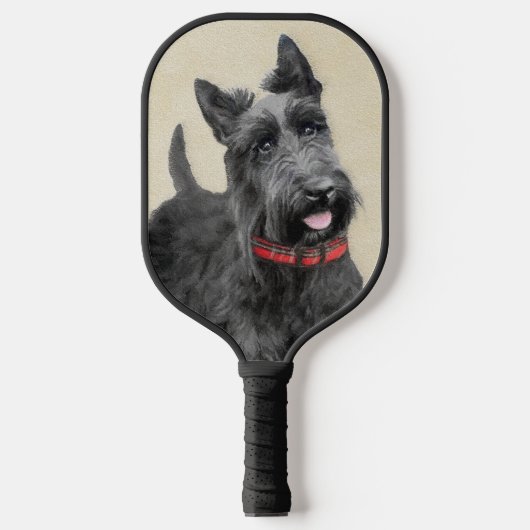Scottish Terrier Painting - Niedliche Original Dog Pickleball Schläger (Vorderseite)