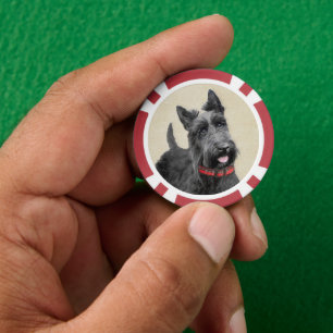 Scottish Terrier Painting - Niedliche Original Dog Pokerchips