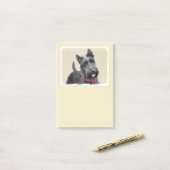 Scottish Terrier Painting - Niedliche Original Dog Post-it Klebezettel (Auf Schreibtisch)