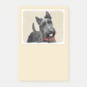 Scottish Terrier Painting - Niedliche Original Dog Post-it Klebezettel