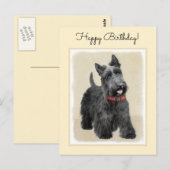 Scottish Terrier Painting - Niedliche Original Dog Postkarte (Vorne/Hinten)