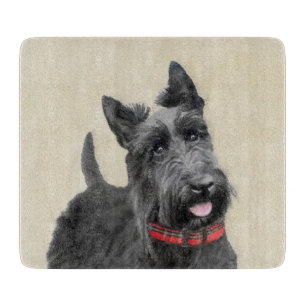 Scottish Terrier Painting - Niedliche Original Dog Schneidebrett