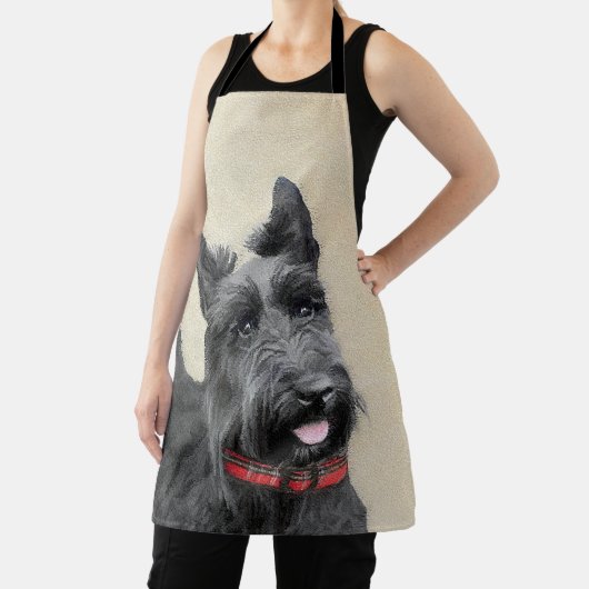 Scottish Terrier Painting - Niedliche Original Dog Schürze (InSitu)